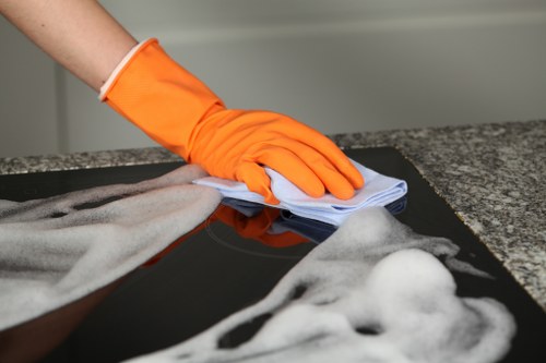 Worker wearing PPE during a safety-focused task
